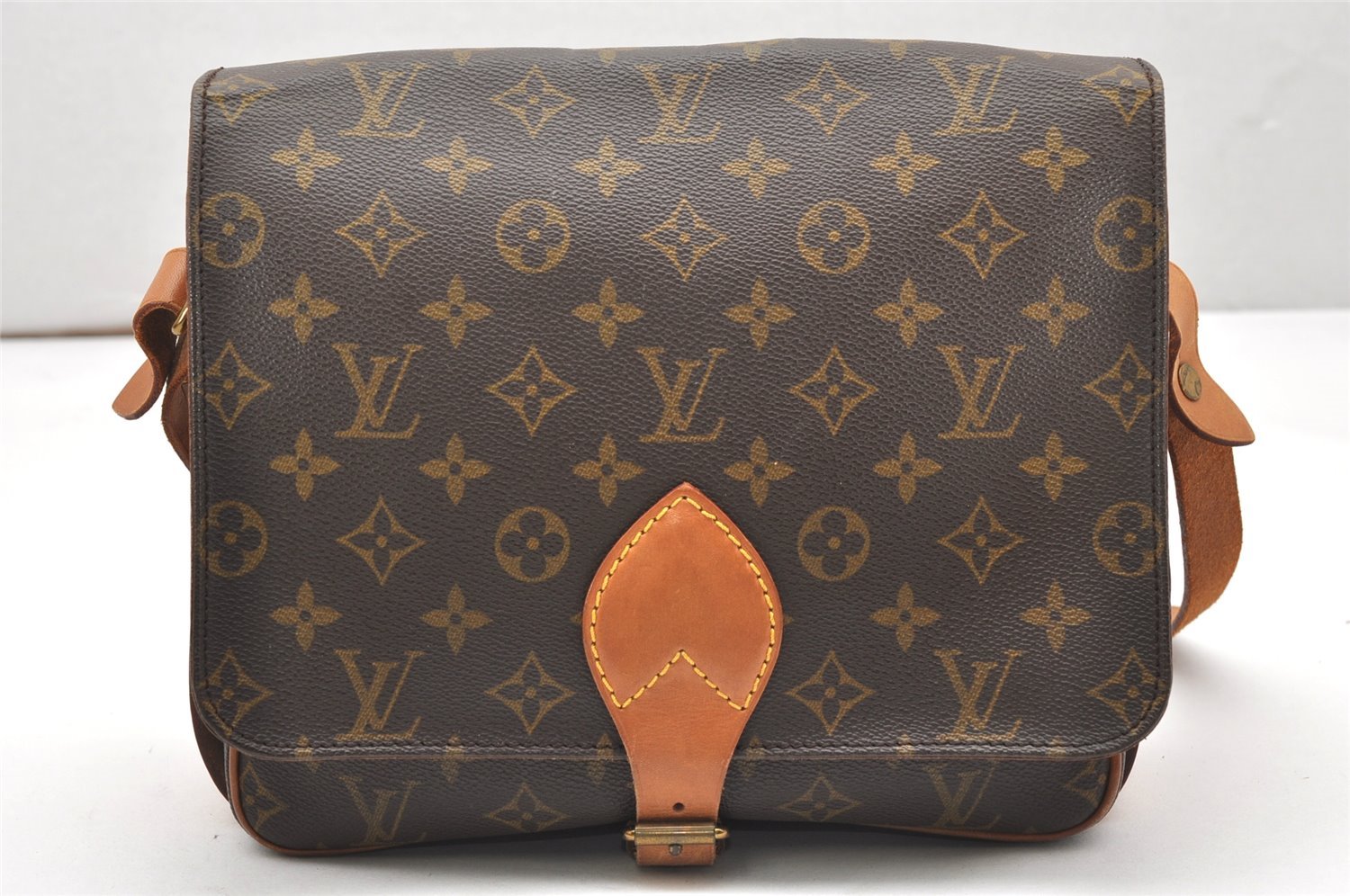 Authentic Louis Vuitton Monogram Cartouchiere GM M51252 Shoulder Cross Bag 5323K