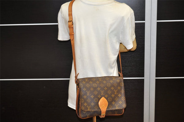 Authentic Louis Vuitton Monogram Cartouchiere GM M51252 Shoulder Cross Bag 5323K