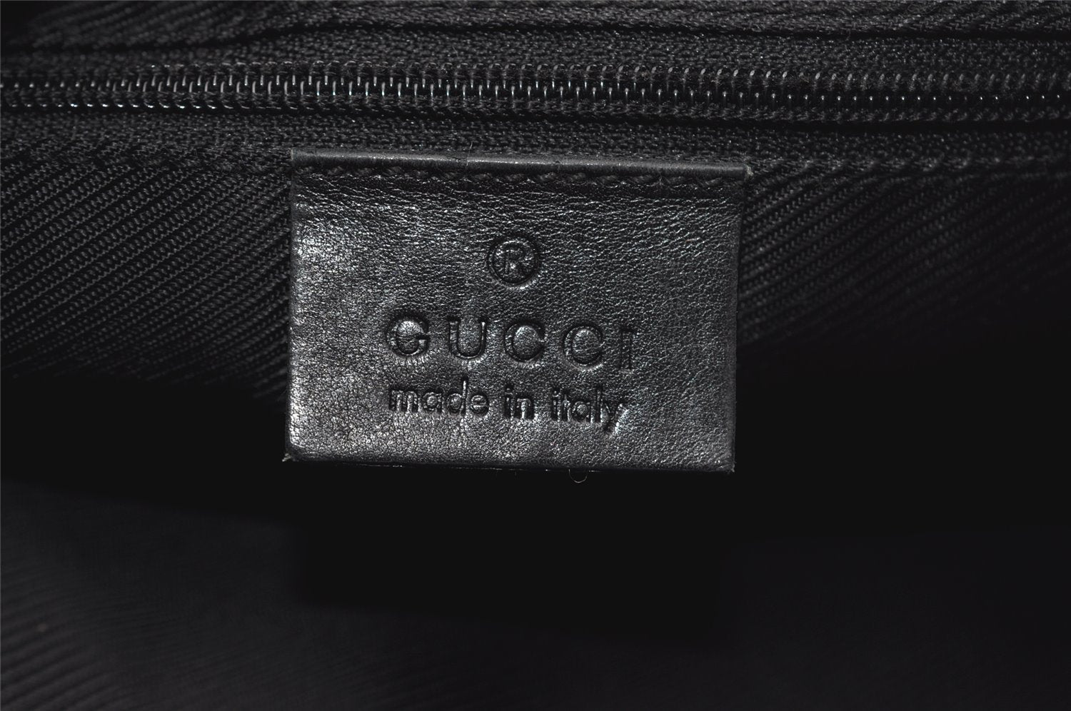 Authentic GUCCI Vintage Shoulder Bag Purse GG Canvas Leather 0014198 Black 5324I