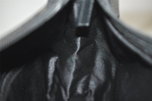 Authentic GUCCI Vintage Shoulder Bag Purse GG Canvas Leather 0014198 Black 5324I