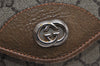 Authentic GUCCI Shoulder Cross Body Bag Purse GG PVC Leather Brown Junk 5326J