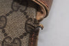 Authentic GUCCI Shoulder Cross Body Bag Purse GG PVC Leather Brown Junk 5326J