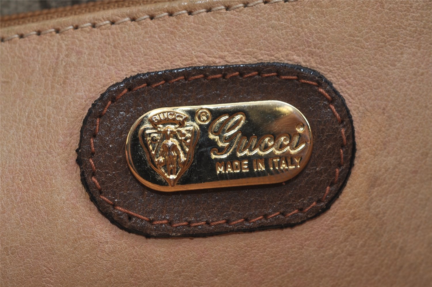 Authentic GUCCI Shoulder Cross Body Bag Purse GG PVC Leather Brown Junk 5326J