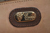 Authentic GUCCI Shoulder Cross Body Bag Purse GG PVC Leather Brown Junk 5326J