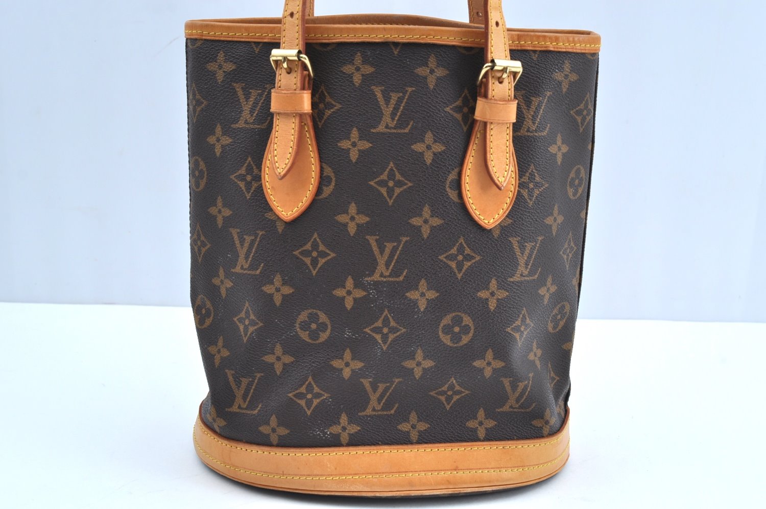 Authentic Louis Vuitton Monogram Bucket PM Shoulder Tote Bag M42238 LV 5327H