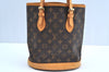 Authentic Louis Vuitton Monogram Bucket PM Shoulder Tote Bag M42238 LV 5327H