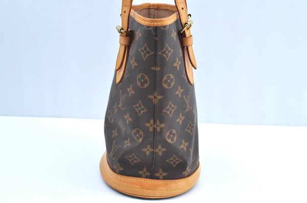 Authentic Louis Vuitton Monogram Bucket PM Shoulder Tote Bag M42238 LV 5327H