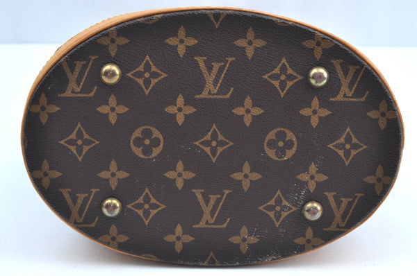 Authentic Louis Vuitton Monogram Bucket PM Shoulder Tote Bag M42238 LV 5327H