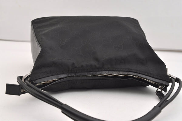 Authentic GUCCI Shoulder Hand Bag Purse GG Nylon Leather 0013766 Black 5327J