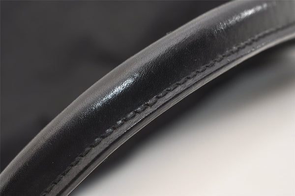 Authentic GUCCI Shoulder Hand Bag Purse GG Nylon Leather 0013766 Black 5327J