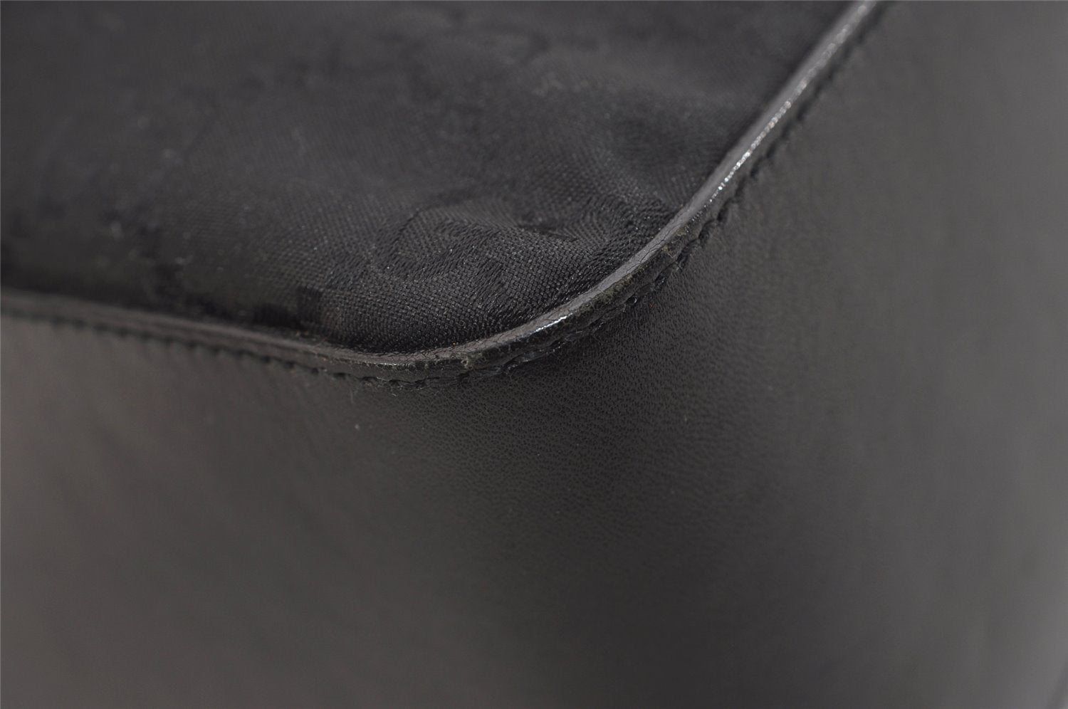 Authentic GUCCI Shoulder Hand Bag Purse GG Nylon Leather 0013766 Black 5327J