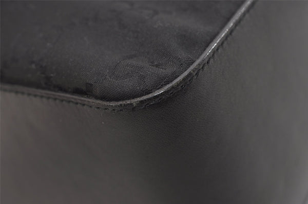 Authentic GUCCI Shoulder Hand Bag Purse GG Nylon Leather 0013766 Black 5327J