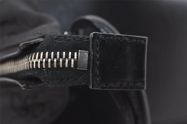 Authentic GUCCI Shoulder Hand Bag Purse GG Nylon Leather 0013766 Black 5327J