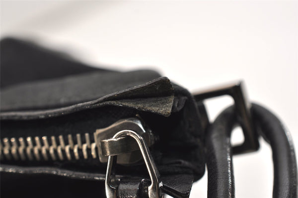 Authentic GUCCI Shoulder Hand Bag Purse GG Nylon Leather 0013766 Black 5327J