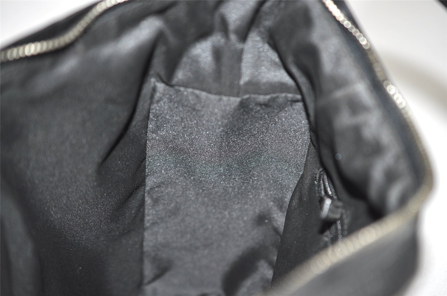 Authentic GUCCI Shoulder Hand Bag Purse GG Nylon Leather 0013766 Black 5327J