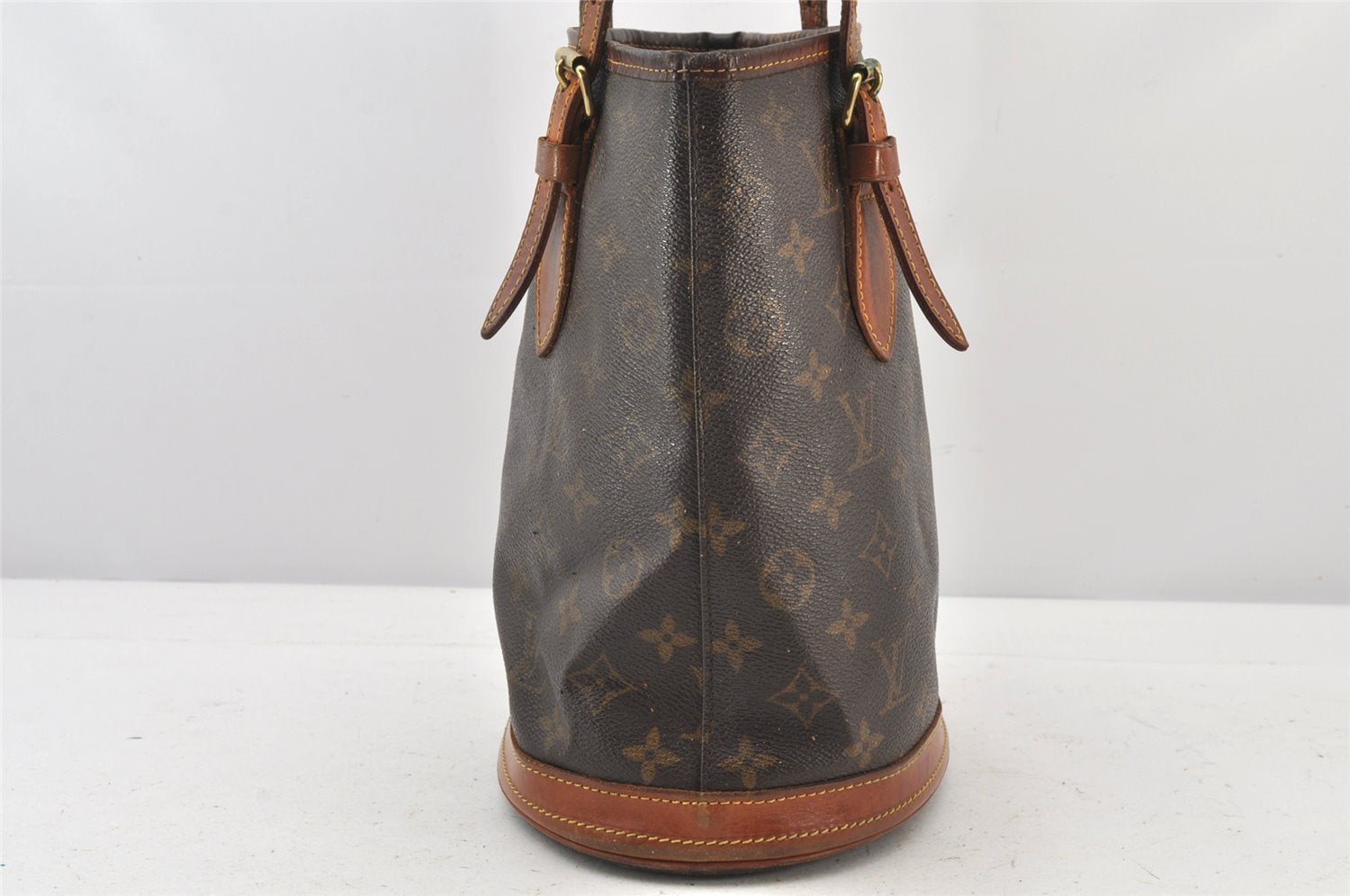 Authentic Louis Vuitton Monogram Bucket PM Shoulder Tote Bag M42238 Junk 5327K