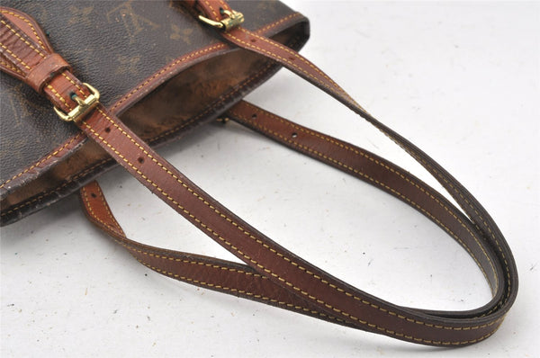 Authentic Louis Vuitton Monogram Bucket PM Shoulder Tote Bag M42238 Junk 5327K