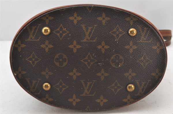 Authentic Louis Vuitton Monogram Bucket PM Shoulder Tote Bag M42238 Junk 5327K