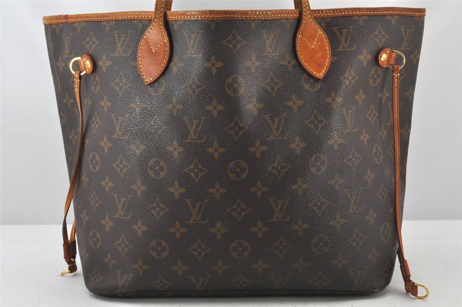 Authentic Louis Vuitton Monogram Neverfull MM Shoulder Tote Bag M40156 LV 5329K