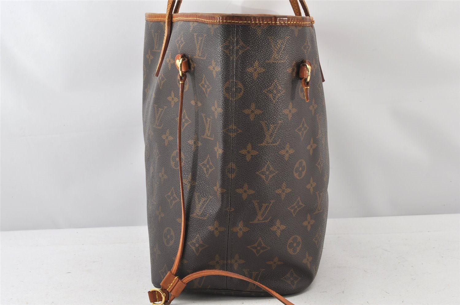 Authentic Louis Vuitton Monogram Neverfull MM Shoulder Tote Bag M40156 LV 5329K