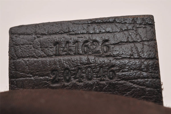 Authentic GUCCI Shoulder Cross Body Bag Purse GG PVC Leather 141626 Brown 5332I