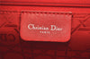 Auth Christian Dior Lady Dior Cannage Nylon Leather Hand Bag Black Junk 5332K