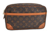 Authentic Louis Vuitton Monogram Compiegne 28 Clutch Hand Bag M51845 LV 5333K