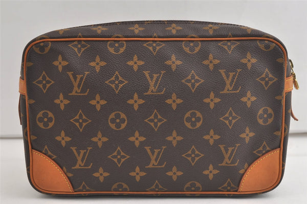 Authentic Louis Vuitton Monogram Compiegne 28 Clutch Hand Bag M51845 LV 5333K