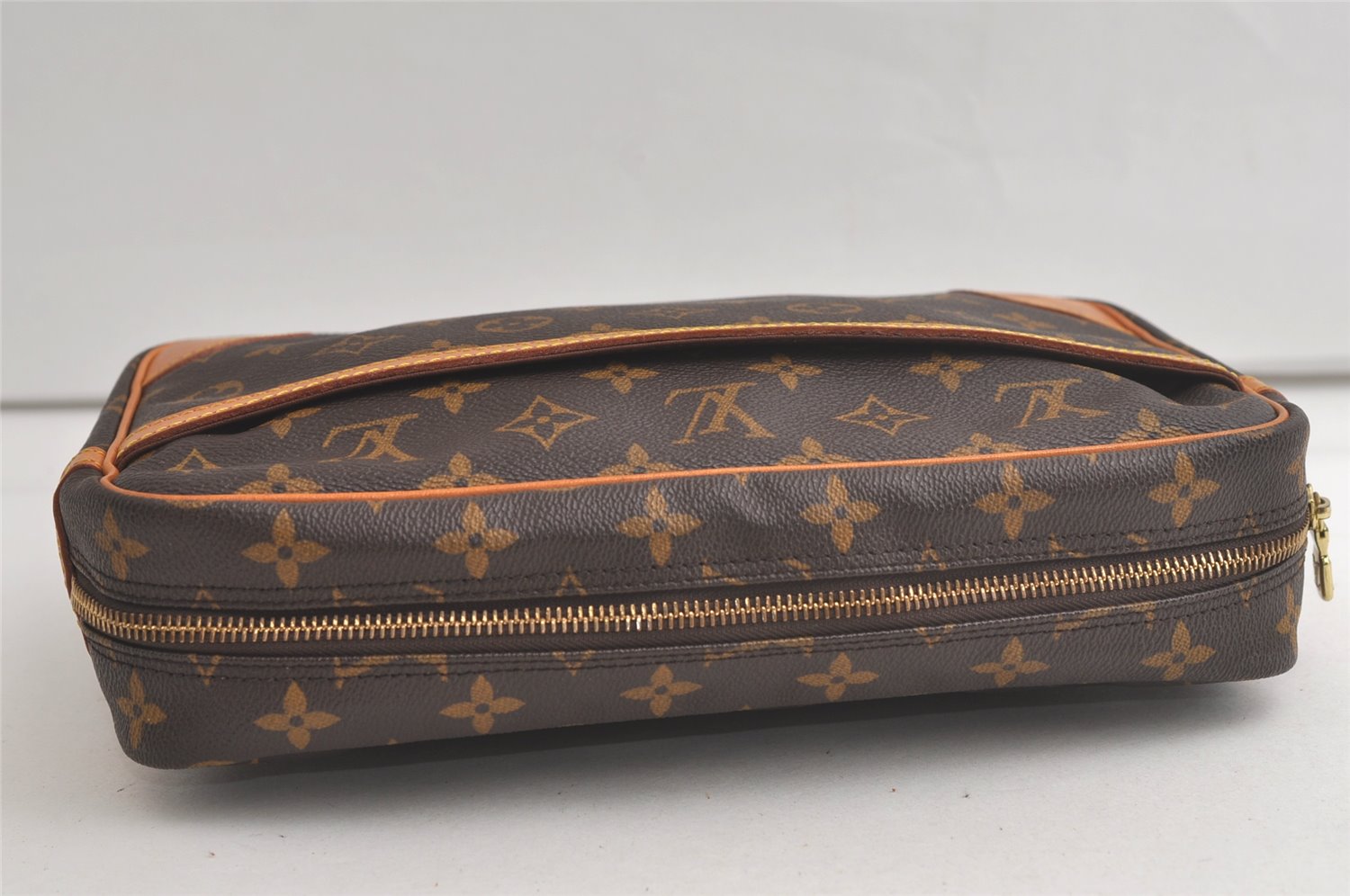 Authentic Louis Vuitton Monogram Compiegne 28 Clutch Hand Bag M51845 LV 5333K