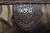 Authentic GUCCI Web Sherry Line Clutch Hand Bag Purse GG PVC Leather Brown 5334I