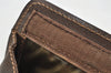 Authentic GUCCI Web Sherry Line Clutch Hand Bag Purse GG PVC Leather Brown 5334I