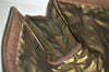 Authentic GUCCI Web Sherry Line Clutch Hand Bag Purse GG PVC Leather Brown 5334I