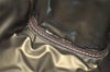 Authentic GUCCI Web Sherry Line Clutch Hand Bag Purse GG PVC Leather Brown 5334I
