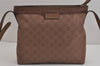 Authentic GUCCI Shoulder Cross Body Bag GG Nylon Leather 314529 Brown  5334J
