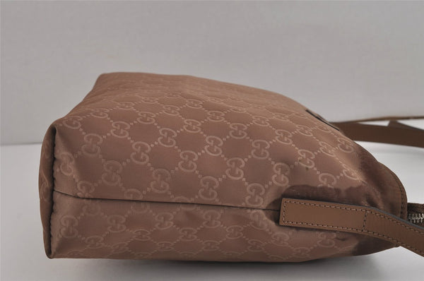 Authentic GUCCI Shoulder Cross Body Bag GG Nylon Leather 314529 Brown  5334J