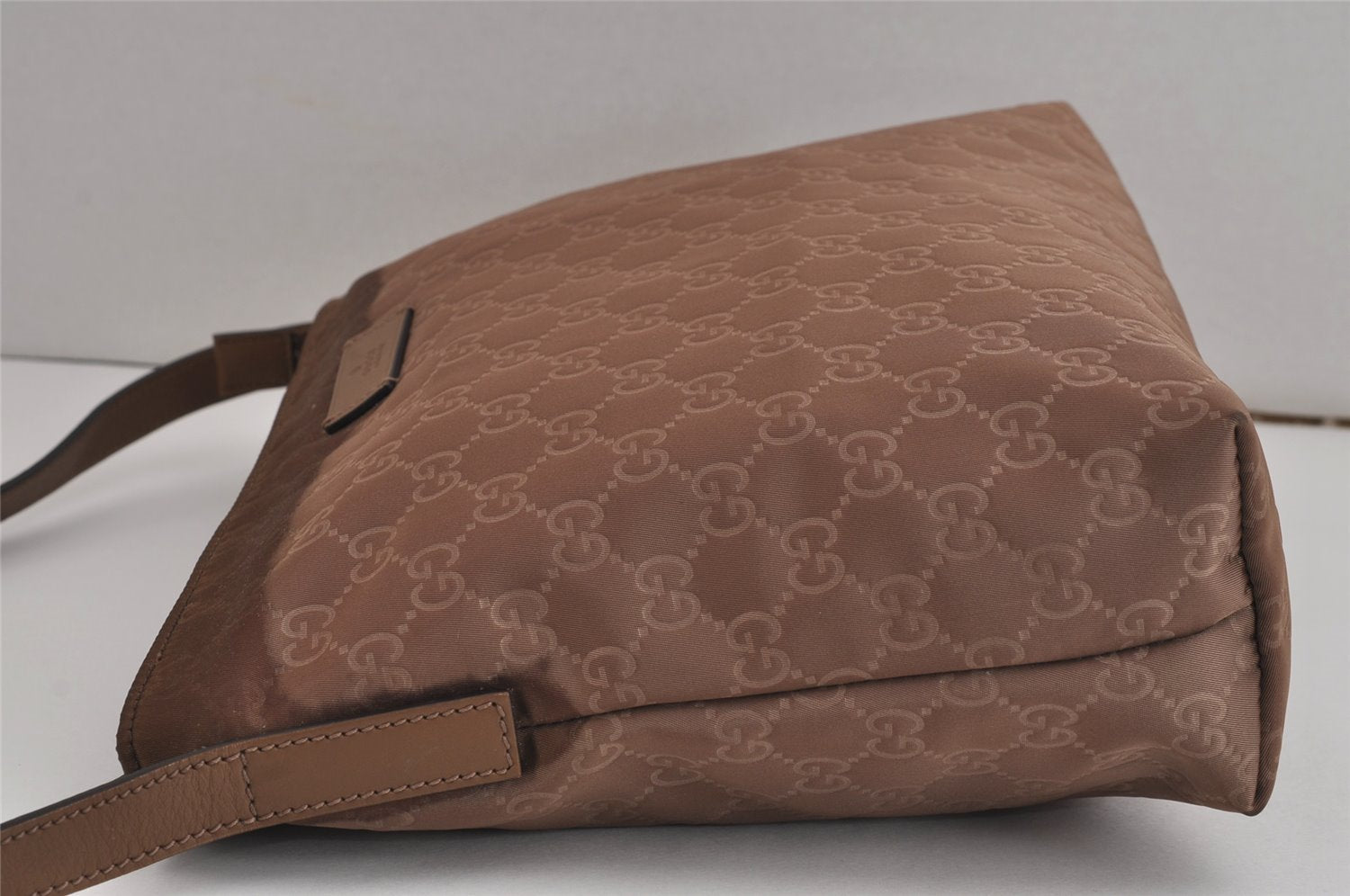 Authentic GUCCI Shoulder Cross Body Bag GG Nylon Leather 314529 Brown  5334J