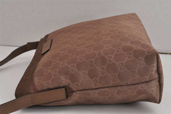 Authentic GUCCI Shoulder Cross Body Bag GG Nylon Leather 314529 Brown  5334J