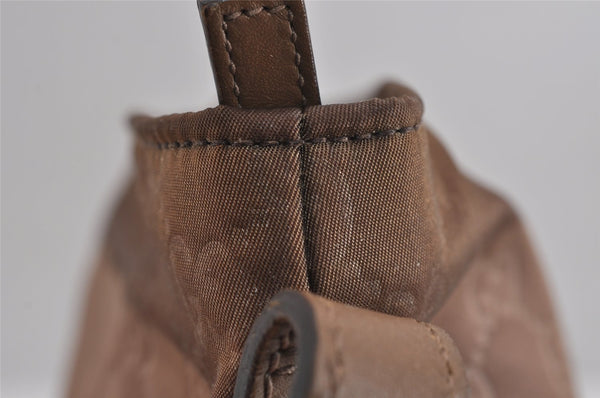 Authentic GUCCI Shoulder Cross Body Bag GG Nylon Leather 314529 Brown  5334J