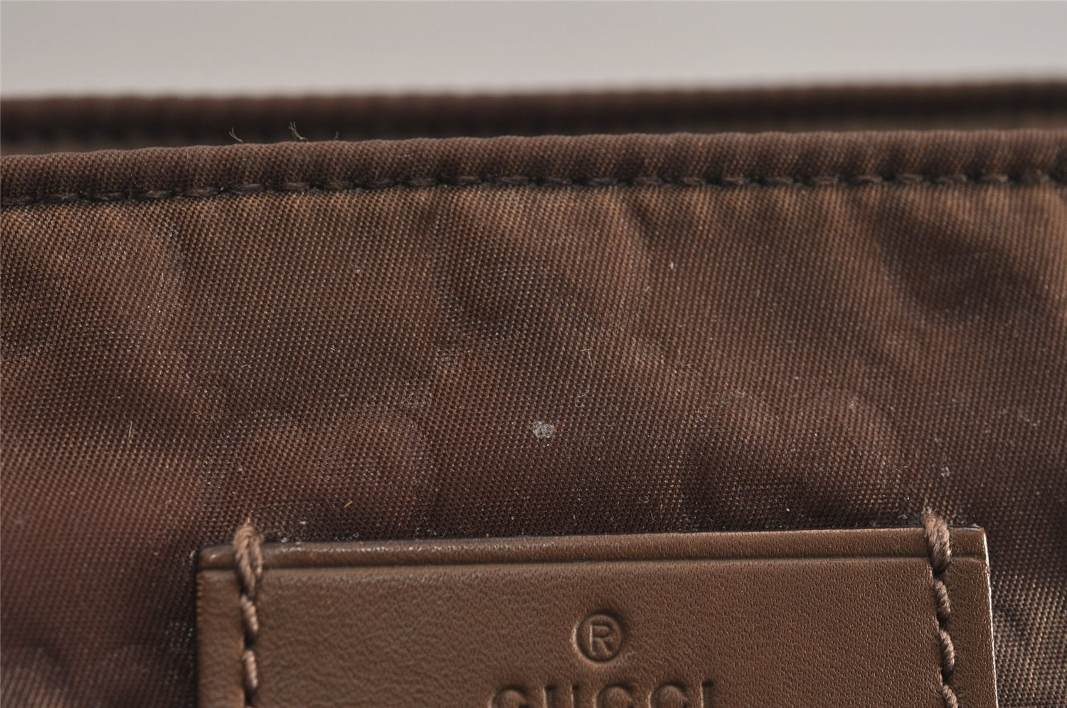 Authentic GUCCI Shoulder Cross Body Bag GG Nylon Leather 314529 Brown  5334J