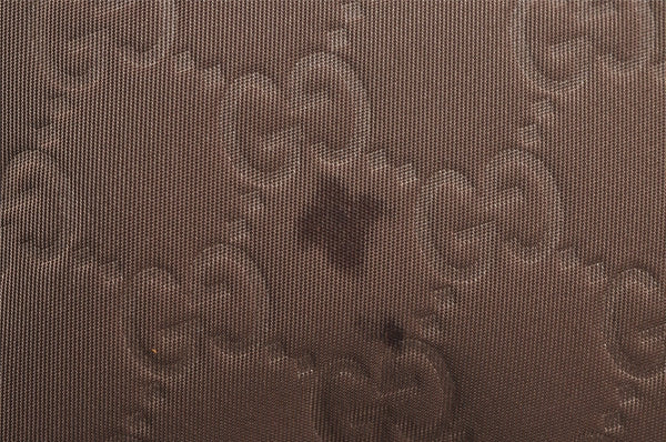 Authentic GUCCI Shoulder Cross Body Bag GG Nylon Leather 314529 Brown  5334J