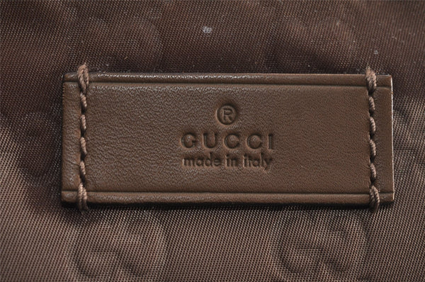 Authentic GUCCI Shoulder Cross Body Bag GG Nylon Leather 314529 Brown  5334J