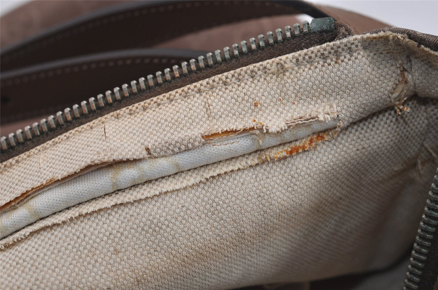 Authentic GUCCI Shoulder Cross Body Bag GG Nylon Leather 314529 Brown  5334J