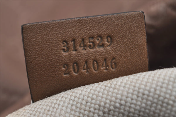 Authentic GUCCI Shoulder Cross Body Bag GG Nylon Leather 314529 Brown  5334J