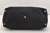 Authentic GUCCI Horsebit Shoulder Tote Bag GG Canvas Leather 229852 Black 5335J