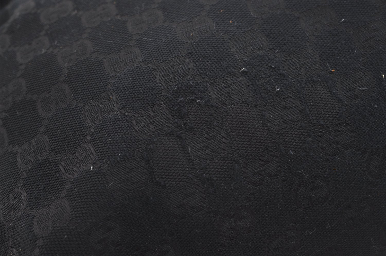 Authentic GUCCI Horsebit Shoulder Tote Bag GG Canvas Leather 229852 Black 5335J