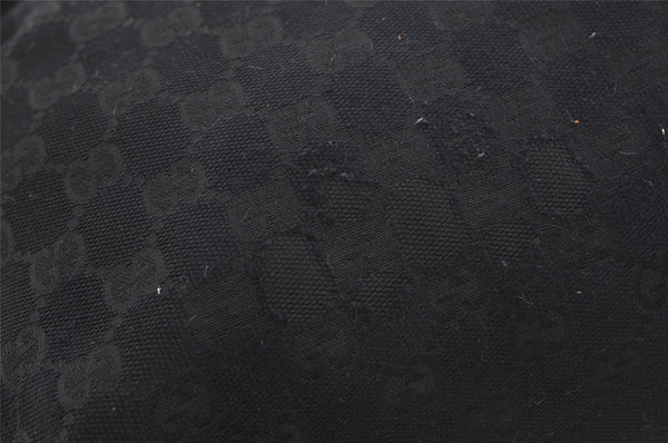 Authentic GUCCI Horsebit Shoulder Tote Bag GG Canvas Leather 229852 Black 5335J