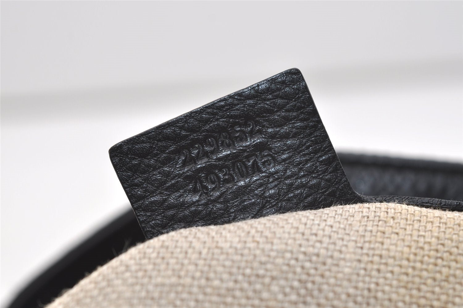 Authentic GUCCI Horsebit Shoulder Tote Bag GG Canvas Leather 229852 Black 5335J