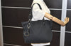 Authentic GUCCI Horsebit Shoulder Tote Bag GG Canvas Leather 229852 Black 5335J