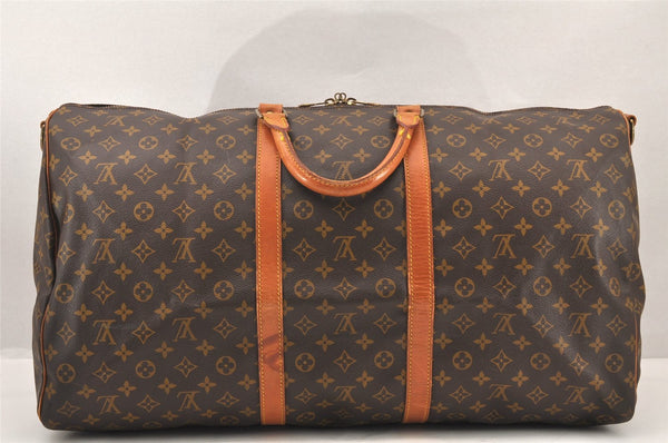 Authentic Louis Vuitton Monogram Keepall Bandouliere 60 M41412 Boston Bag 5335K