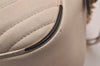 Authentic GUCCI GG Marmont Chain Shoulder Cross Bag Leather 447632 White 5336J